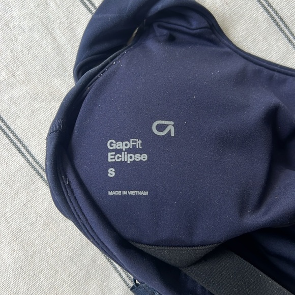 Navy Sports Bra adjustable straps & star pattern - size small - Picture 3 of 4